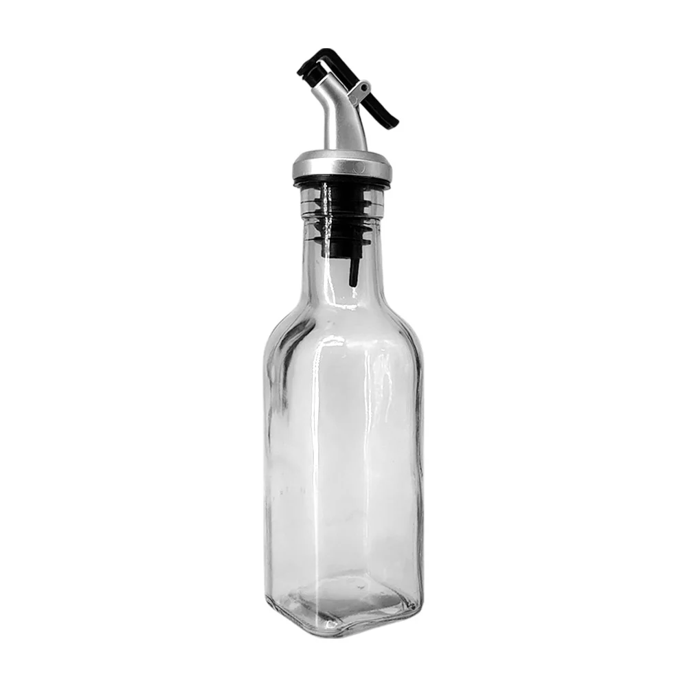 Botella dispensadora de aceite, de vidrio, capacidad de 150ml, diseño cuadrado / a7215