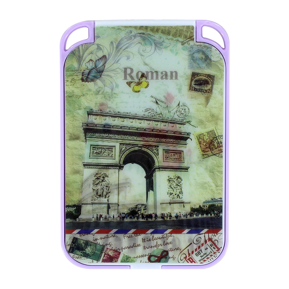 Espejo rectangular de bolsillo con diseño lenticular, variedad de diseños / b15