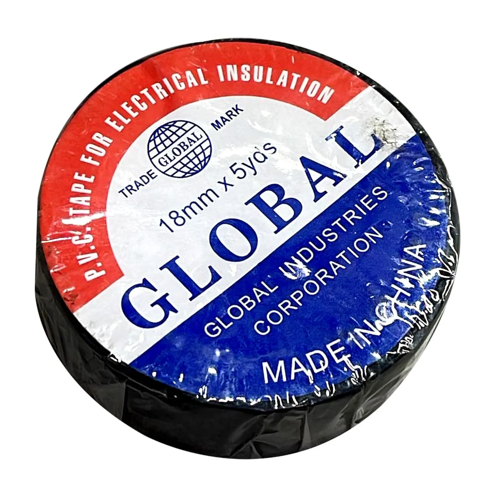 1pza Cinta negra delgada global aislante 18mmx5yds / aa-1025