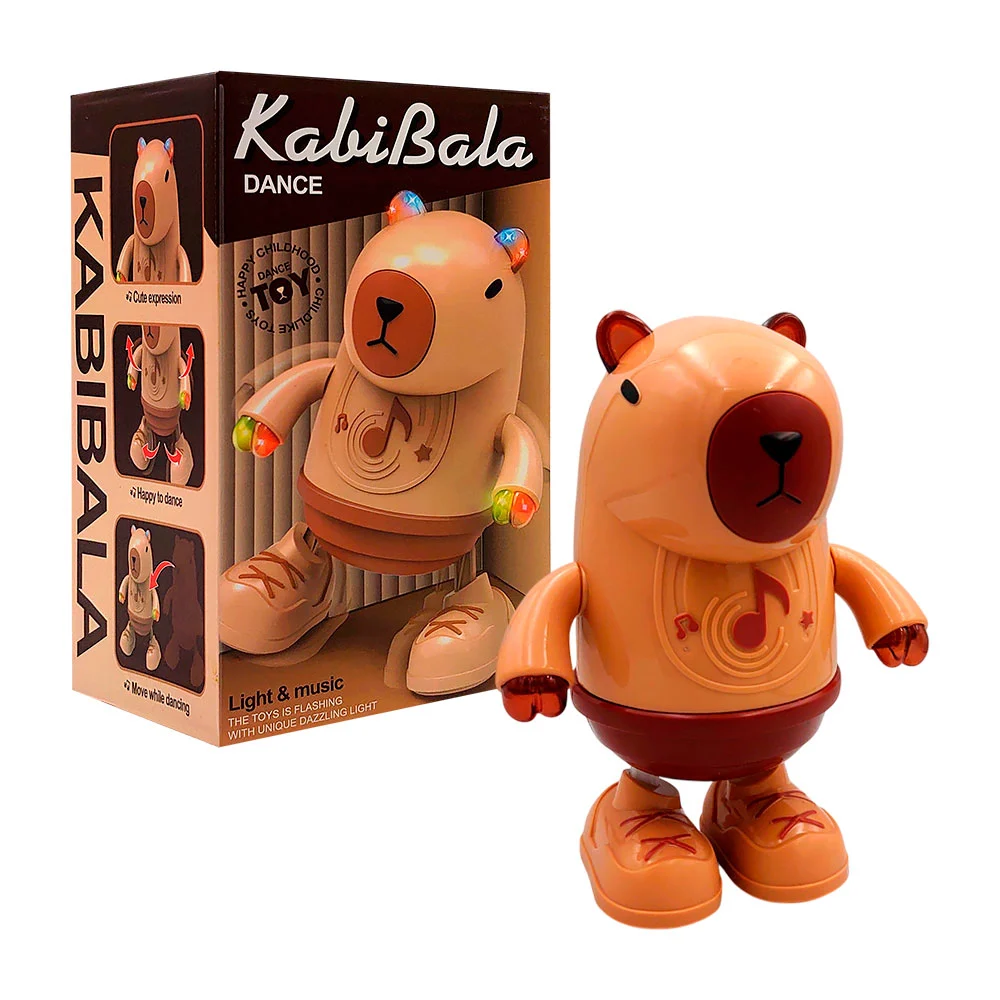 Figura bailarina en forma de capibara con luz y sonido, variedad de colores / kabibala dance / ad015454 / 8899-302 / capibara bailador / capibara dance