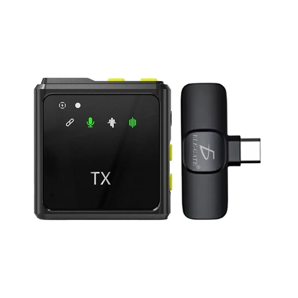 Micrófono de solapa inalámbrico bluetooth lavalier profesional para entrada tipo c