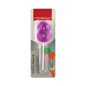 1pza Vela metálica en forma de numero, variedad de colores y formas /…