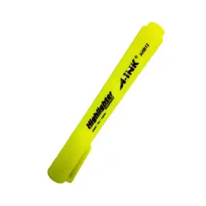 1pz marcatextos resaltador a-ink color amarillo con punta cincel / ah…