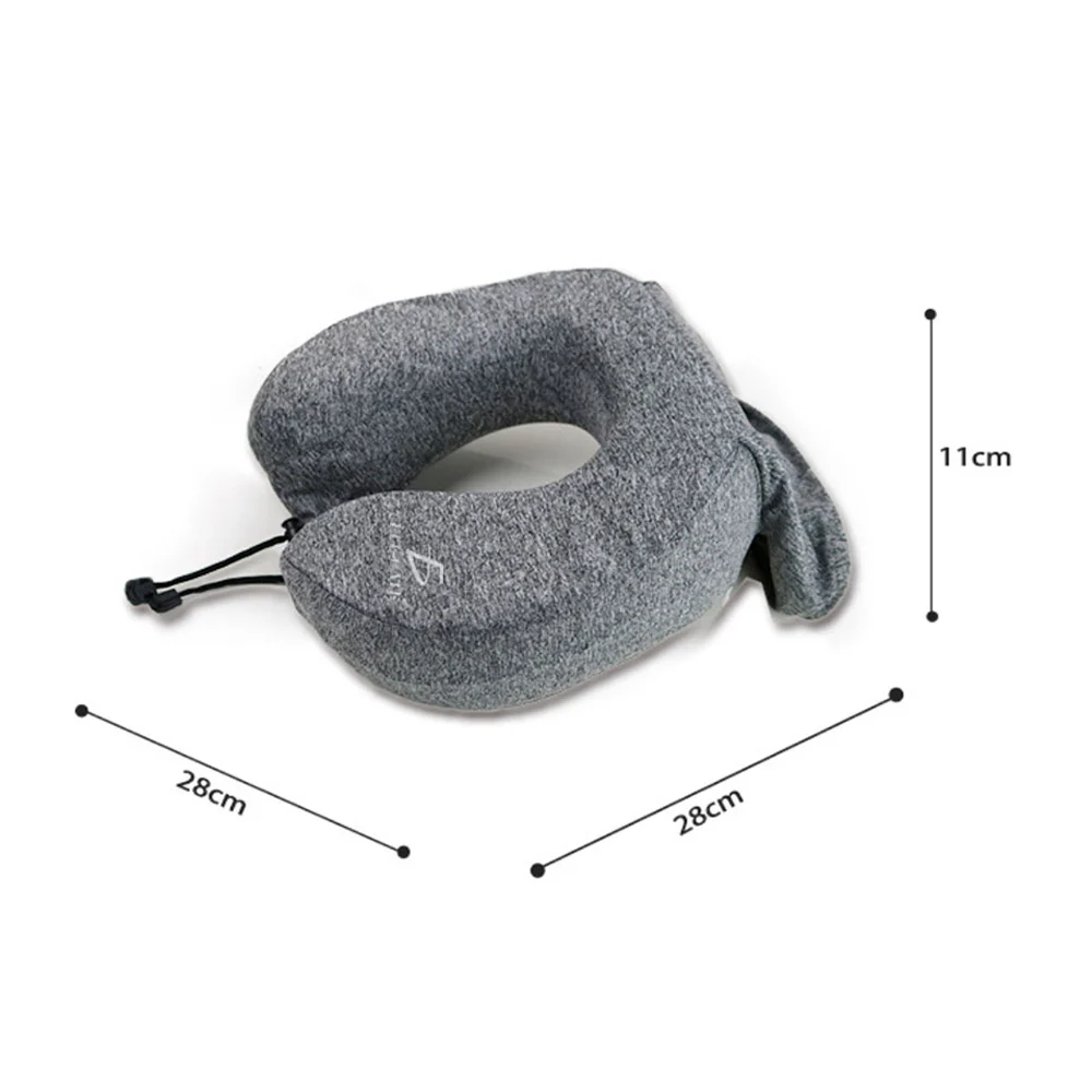 Almohada de viaje ele-gate viscoelástica / soporte para el cuello en forma de u diseño liso con listos ajustador, variedad de colores / almo.01.4