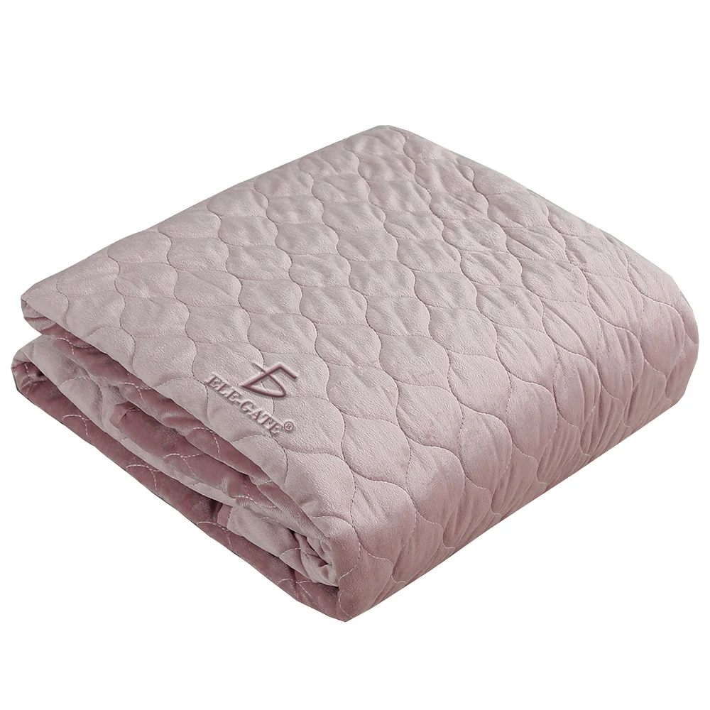 Colcha cubrecama king size de textura afelpada con diseños redondos + fundas para almohada, variedad de colores / 260x220cm