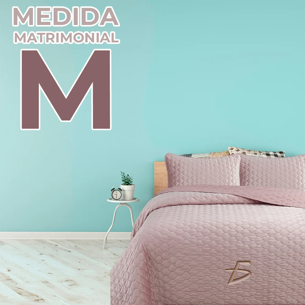 Colcha cubrecamas matrimonial de textura afelpada con diseños redondos + fundas para almohada, variedad de colores / 180x220cm