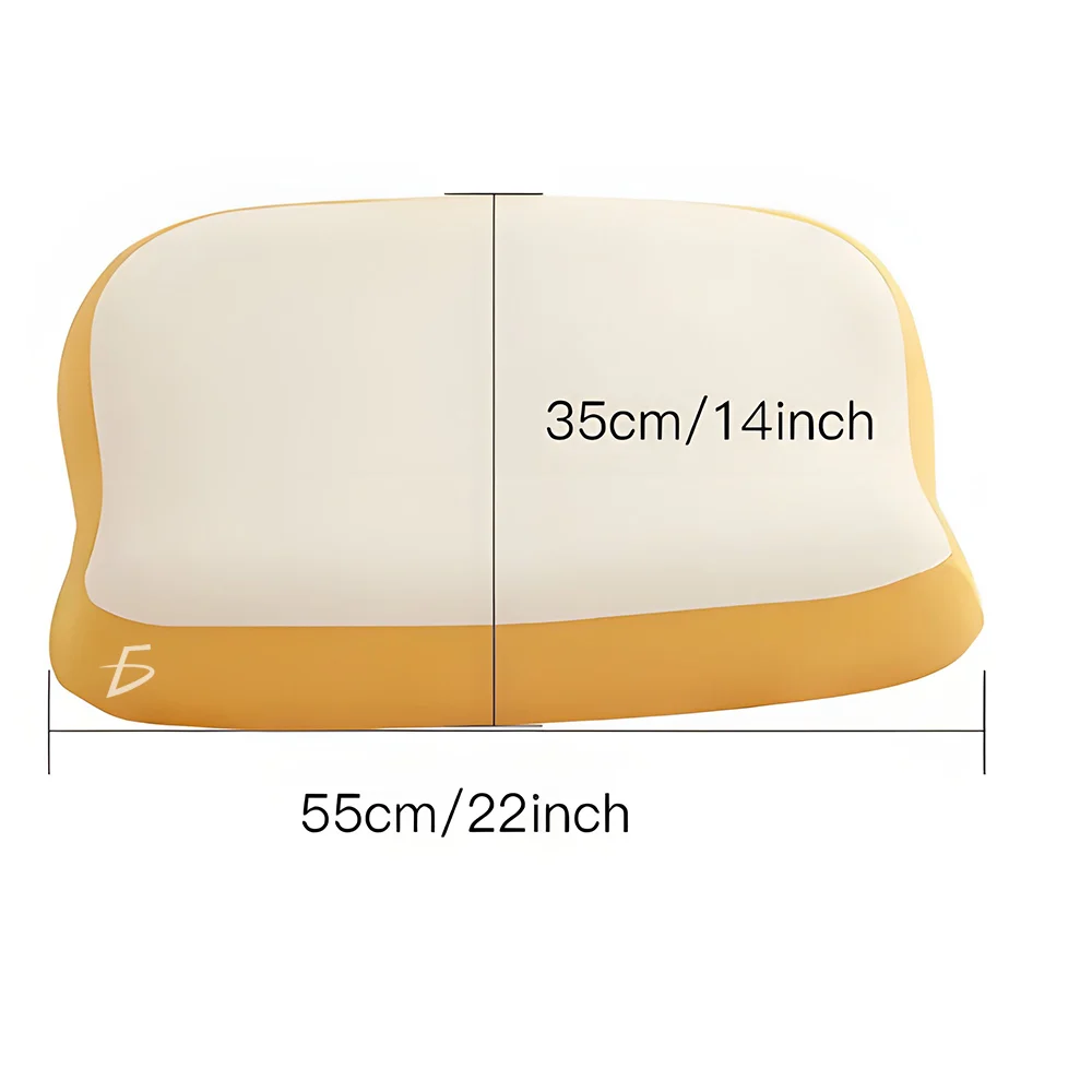 Almohada para descanso de espuma viscoelástica memory foam en forma de rebanada de pan, variedad de colores