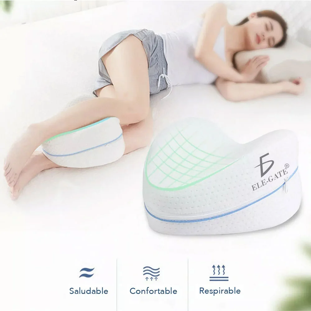 Almohada ortopédica para descanso de piernas y rodillas