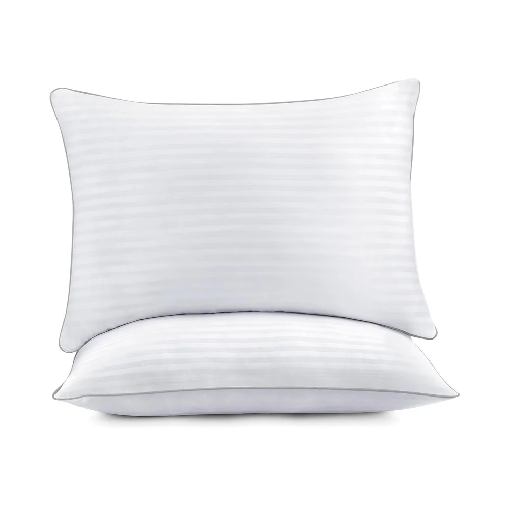 Juego de 2 almohada grandes acolchadas, color blanco / almo.19