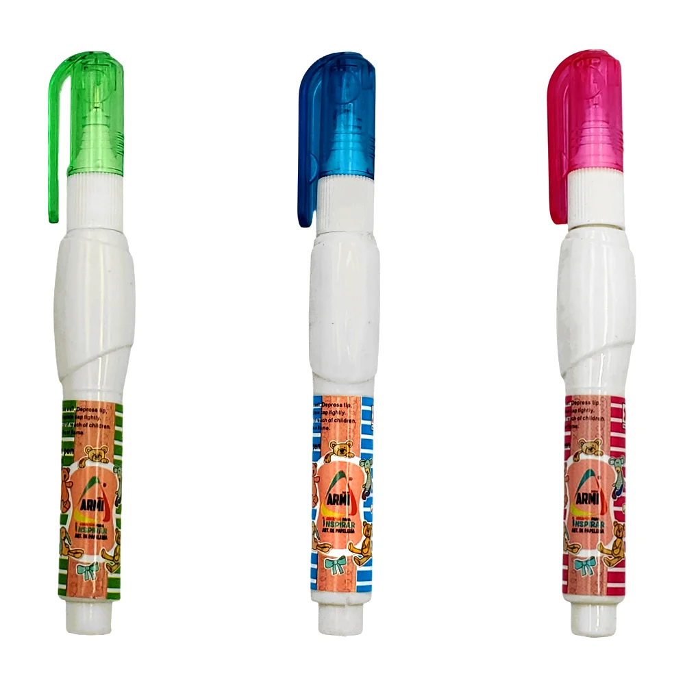 1pz corrector líquido blanco tipo pluma armi de 8ml / correction pen / ar069