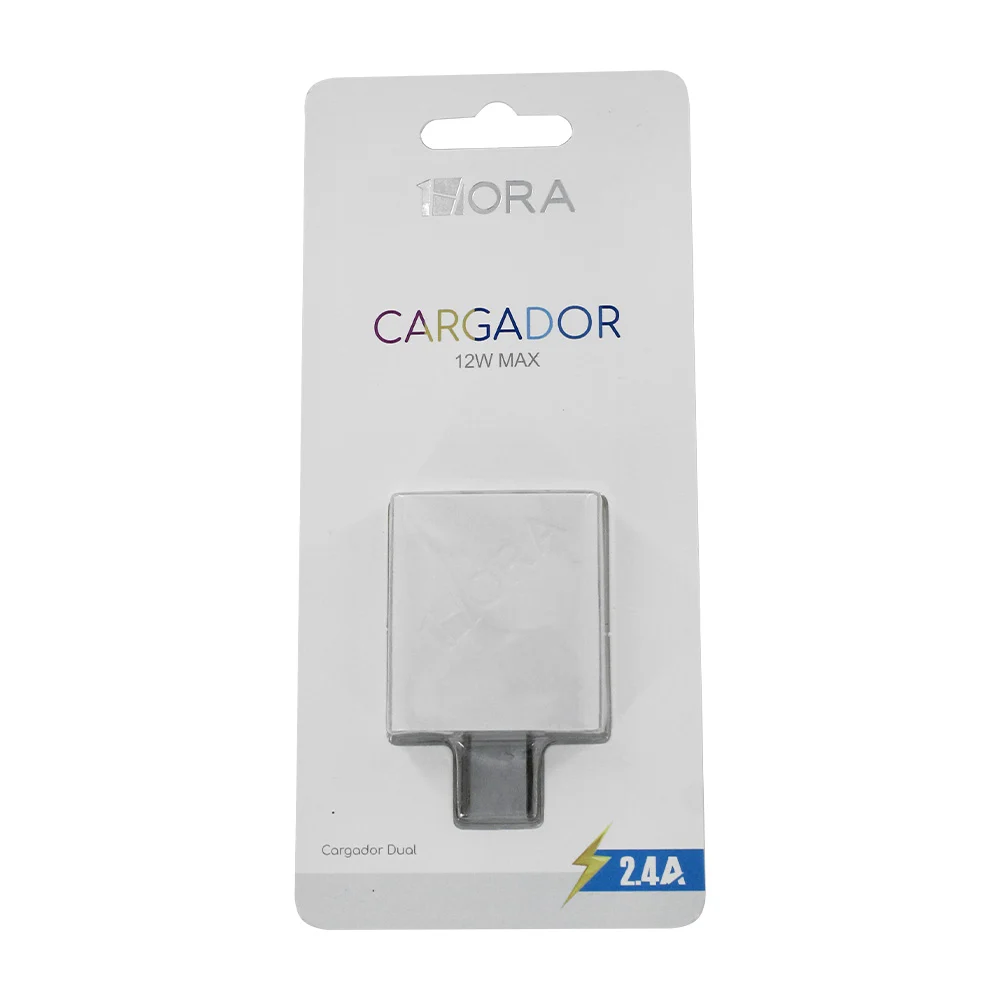 Cubo de carga rápida con 2 puertos usb, 12w-2.4a / gar129