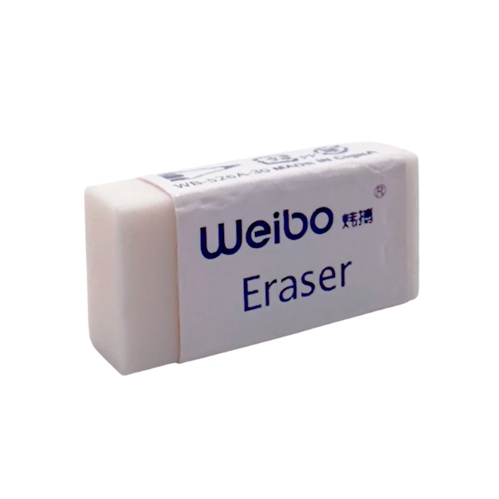 1pza Borrador blanco weibo de goma suave, 4cm / eraser / ar253