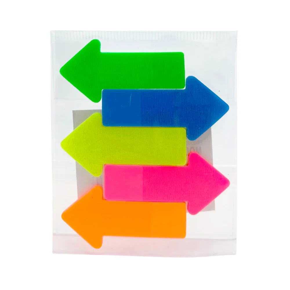 Juego de separadores adhesivos con forma de flechas y tonos neón / ar327