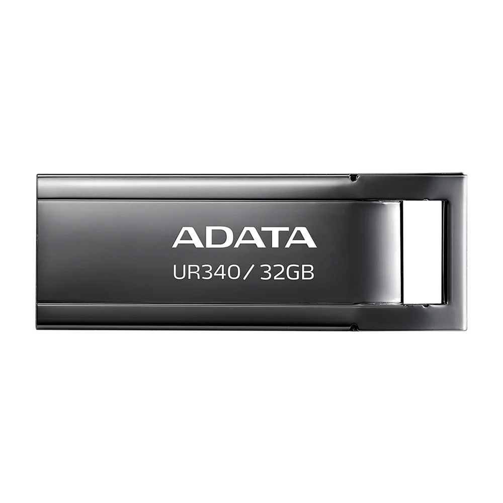 Memoria usb metálica flash drive adata uv340 de color negro con capacidad de 32gb / aroy-ur340-32gbk