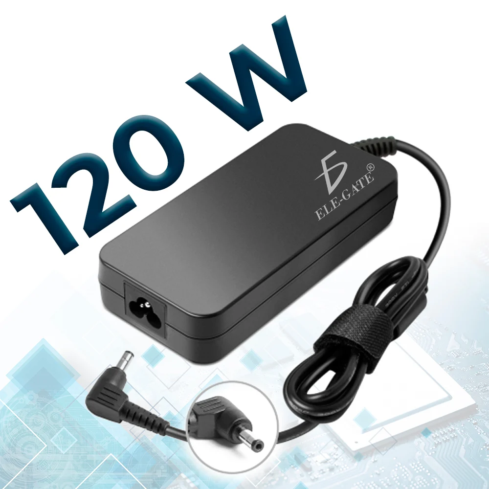 Cargador para laptop con punta de 6.0x3.7mm, compatible con asus / 120w 19v 6.32a