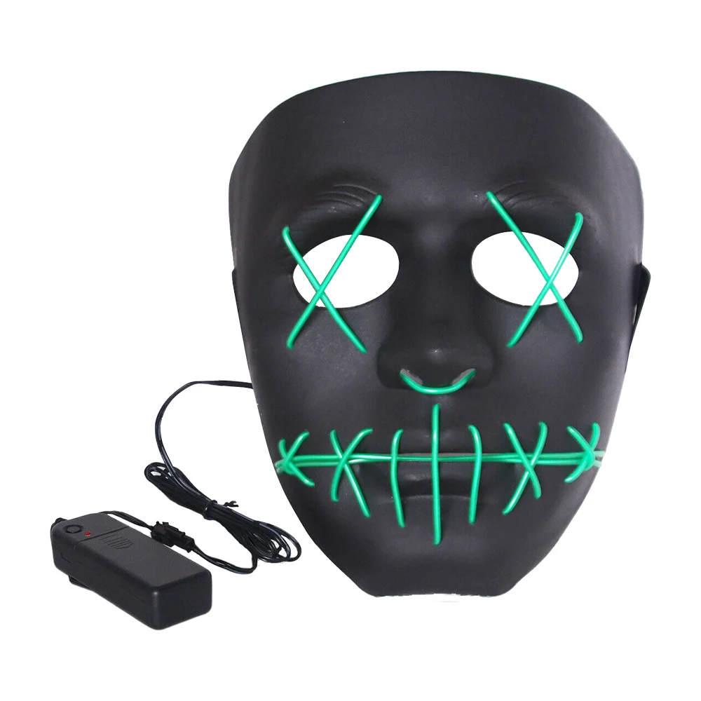 Máscara para halloween con diseño de la purga + led, variedad de colores / gui-2413