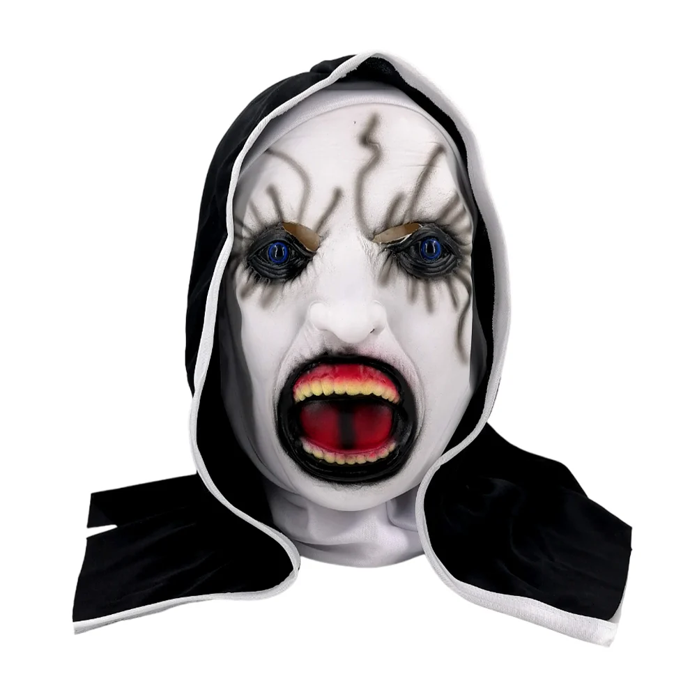 Máscara de silicón con diseño de la monja para disfraz de halloween / atf-w-151