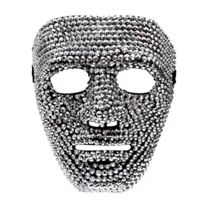 Máscara para disfraz de halloween con diseño imitación de diamantes, …