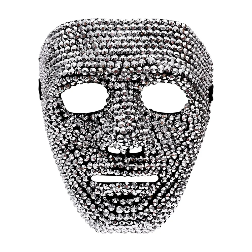 Máscara para disfraz de halloween con diseño imitación de diamantes, variedad de colores / atf-w-159