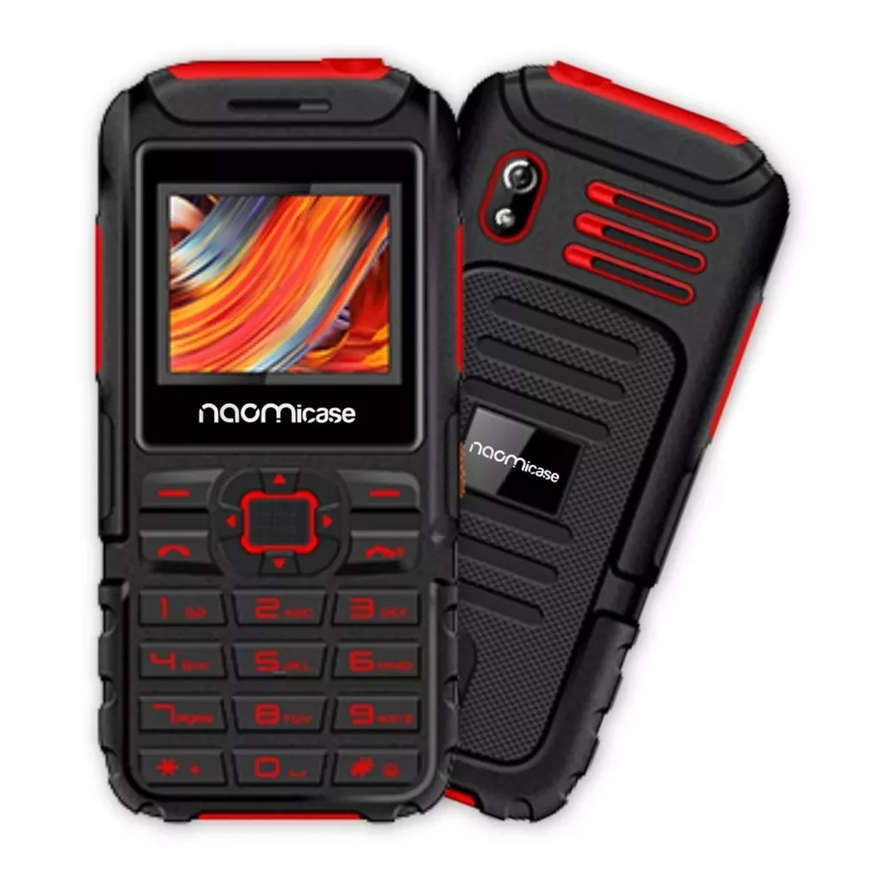 Celular naomi case modelo atomic con radio fm, linterna y grabadora, variedad de colores