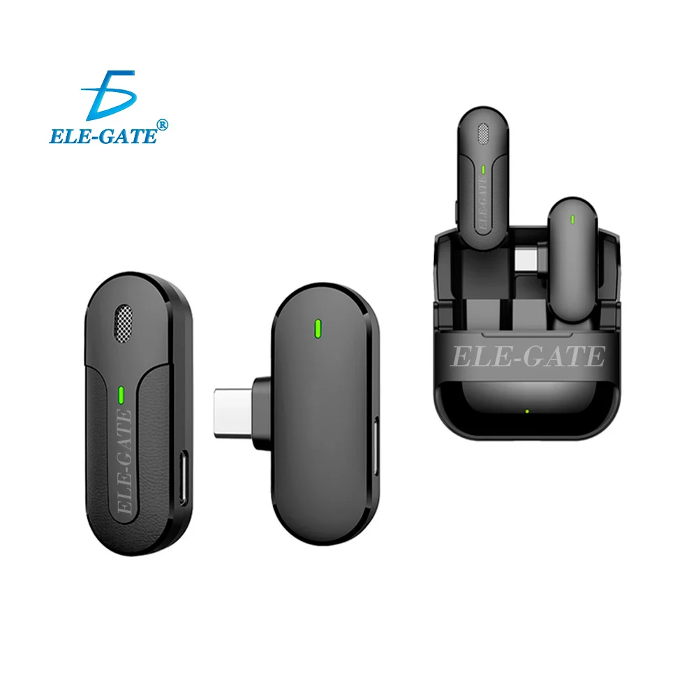 Micrófono inalámbrico lavalier manos libres con entrada tipo c para grabación de audio / av.sz.adp.tc.1n1