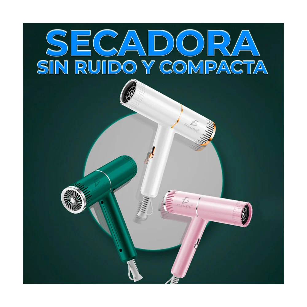 Secadora de cabello portátil para viaje con función sin encrespamiento / hog.213