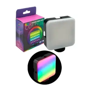 Lámpara cuadrada recargable de bolsillo con luz rgb para cámara / poc…