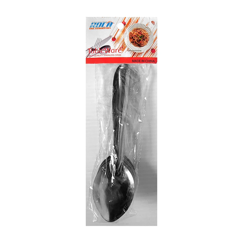 Paquete con 12 cucharas pozoleras metálicas / tableware / ro-b331 / heng tai
