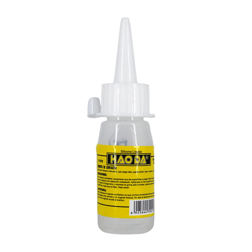 1pza Bote chico con silicón líquido frío haoda transparente, 30ml / 700113