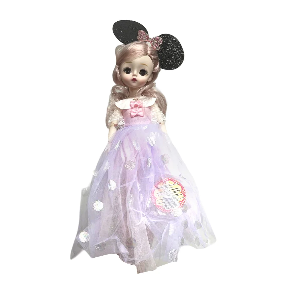 Muñeca llavero articulada eléctrica de pilas abre y cierra los ojos con luz y sonido diseño de princesa, variedad de modelos / b471