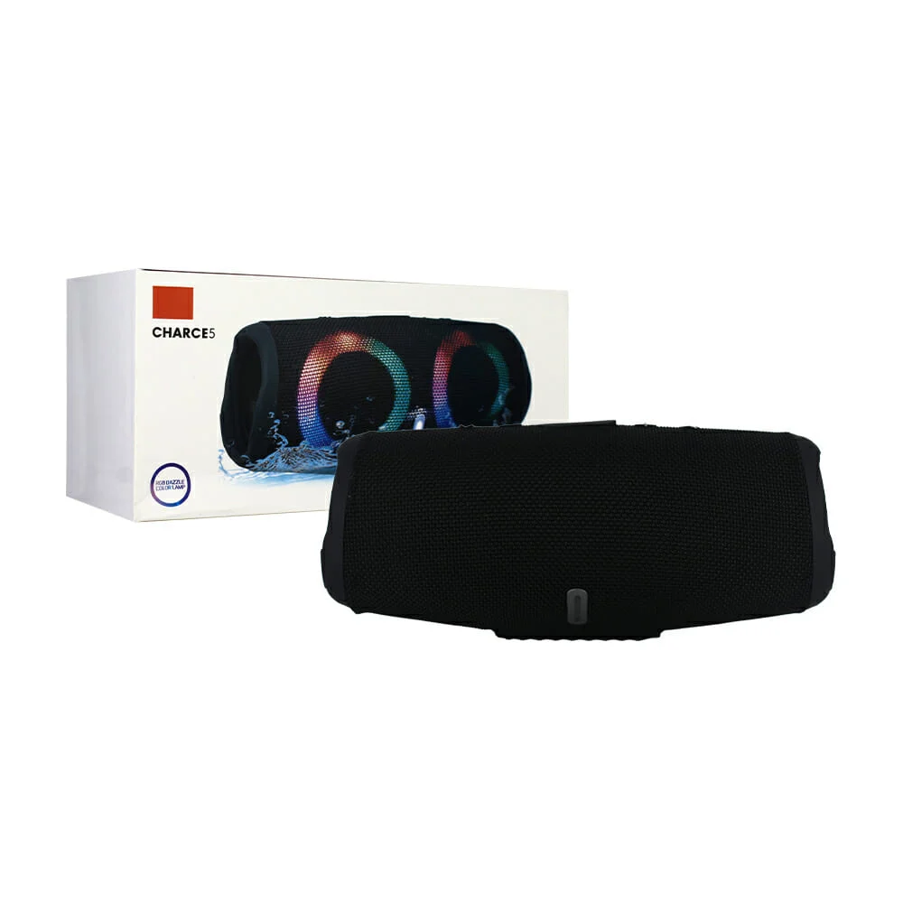 Bocina / altavoz bluetooth cilíndrico con protección ipx6, luces rgb, carga usb y micrófono / charge5 / yx-g5