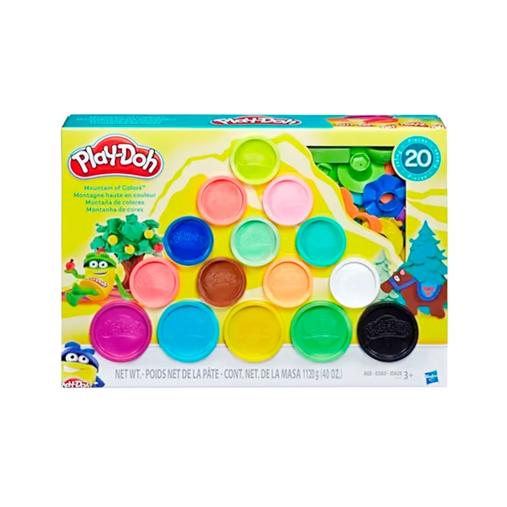 Set play-doh, montaña de colores con 15 masas y moldes de diversas formas / b9197