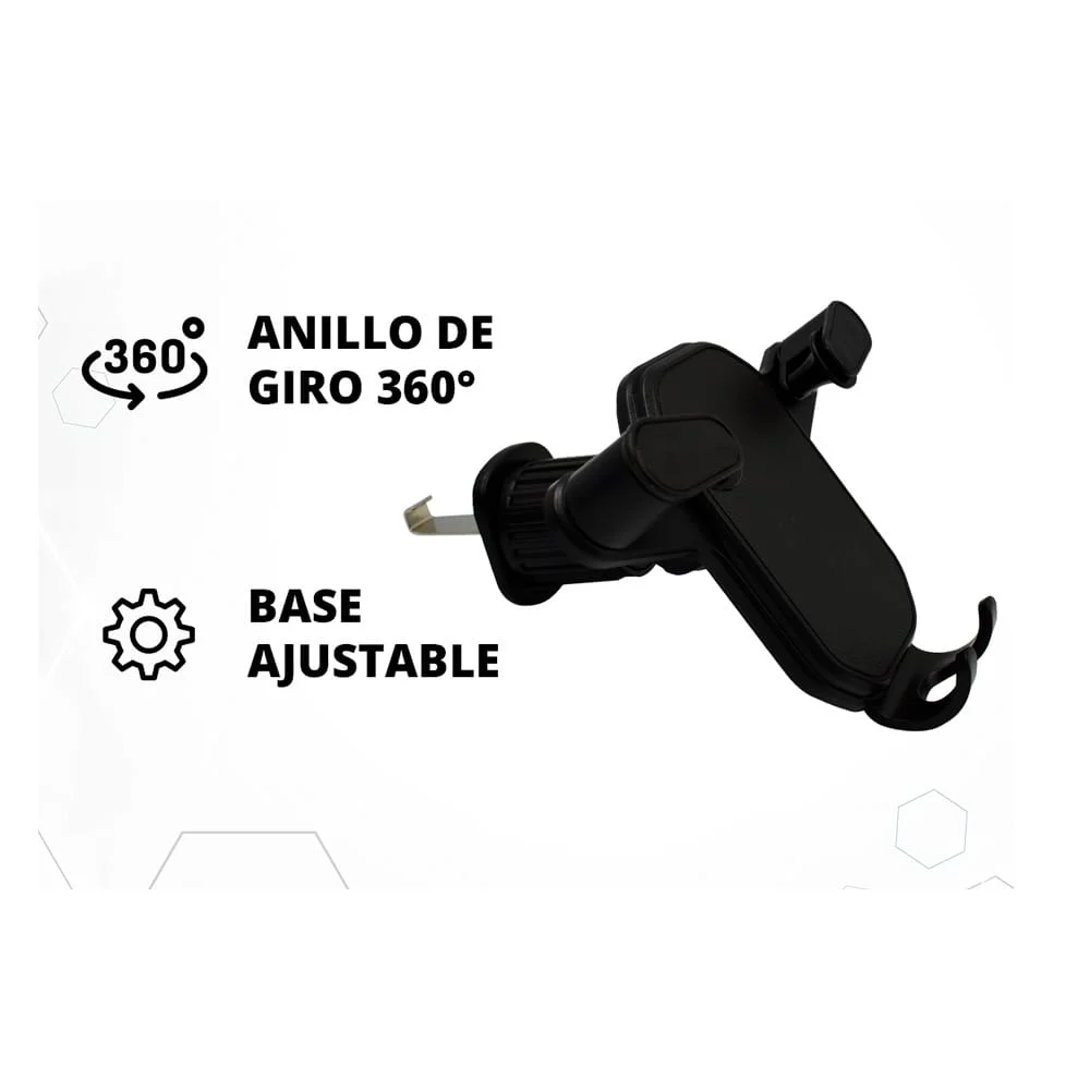 Soporte de teléfono para coche con gancho para la ventilación / hook clip car air vent phone holder / fl-76 / ba-027