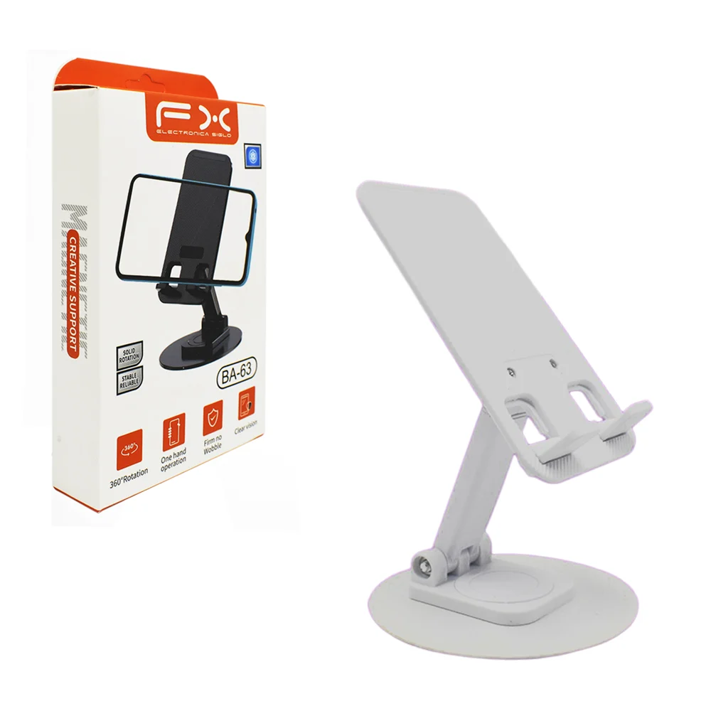 Base / soporte plegable de plástico para teléfono celular, variedad de colores / ba-63