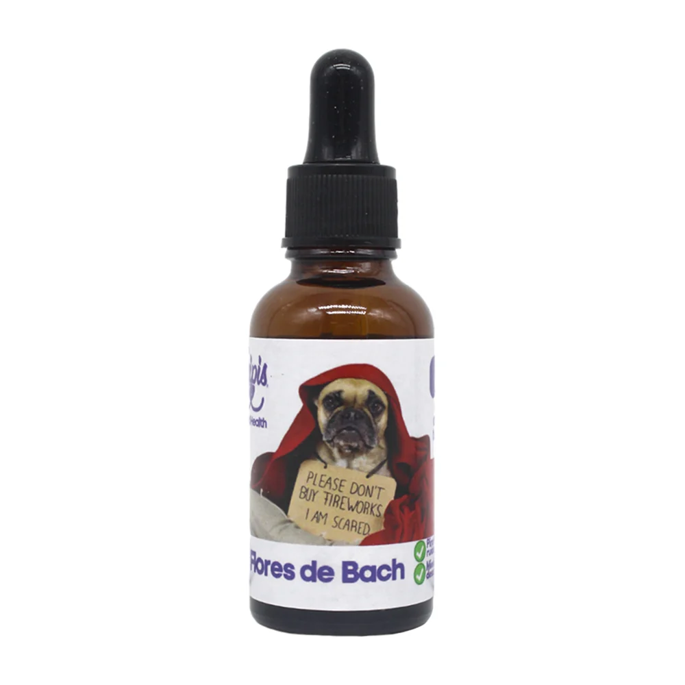 Gotero con flores de bach para controlar miedo y pánico del perro, 30ml / fripis animal health / 271225