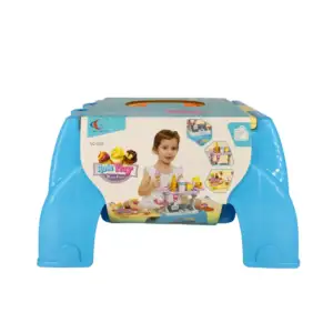 Banco infantil de plástico 2en1 role play con 46 accesorios de cocina…