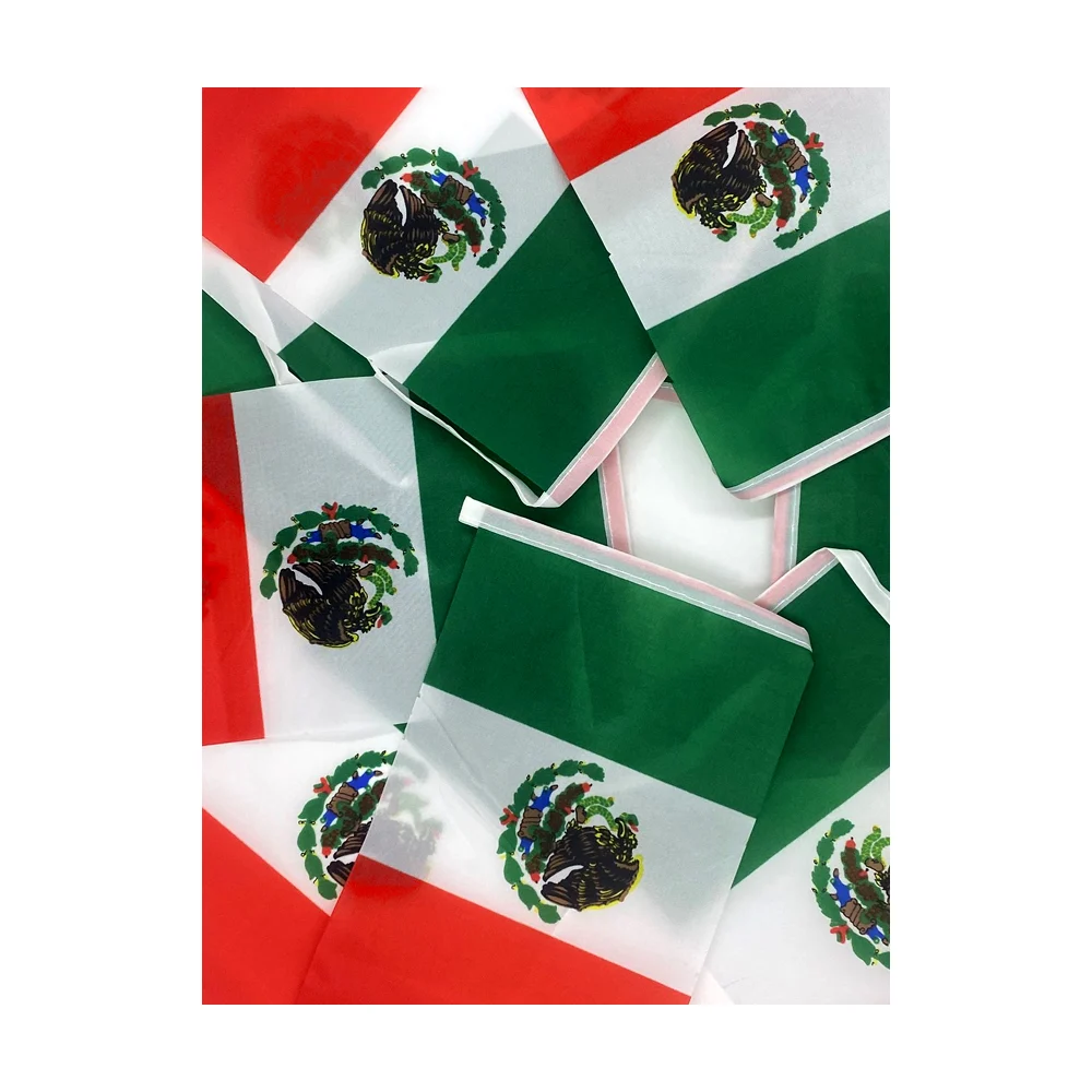 Guirnalda de banderines con diseño banderas de méxico para decoración, 9 metros / banderas mexicanas