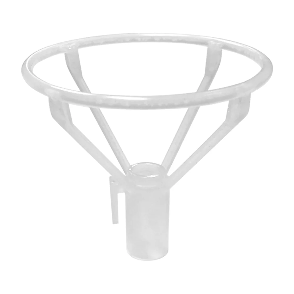 1pza Base portaglobo grande de color blanco con orificio para popote