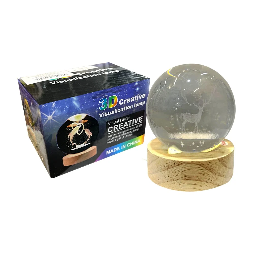 Mini lámpara de noche en forma esférica con diseños 3d, variedad de modelos / 3d creative visualization lamp