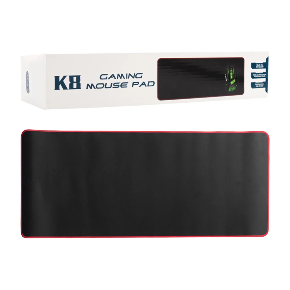 Mouse pad gamer k8 liso con textura antifricción, antideslizante, color negro y borde diseño de costura, 70x30x0.3cm / bbg-60354 / 60354 / k8 gaming mouse pad / aoas