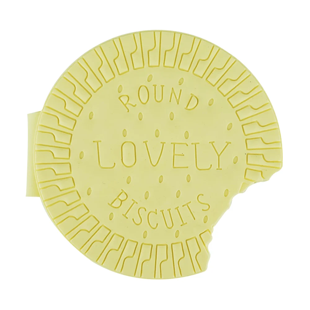 Mini libreta en forma de galleta mordida con 80 hojas blancas y aroma / biscuits note book