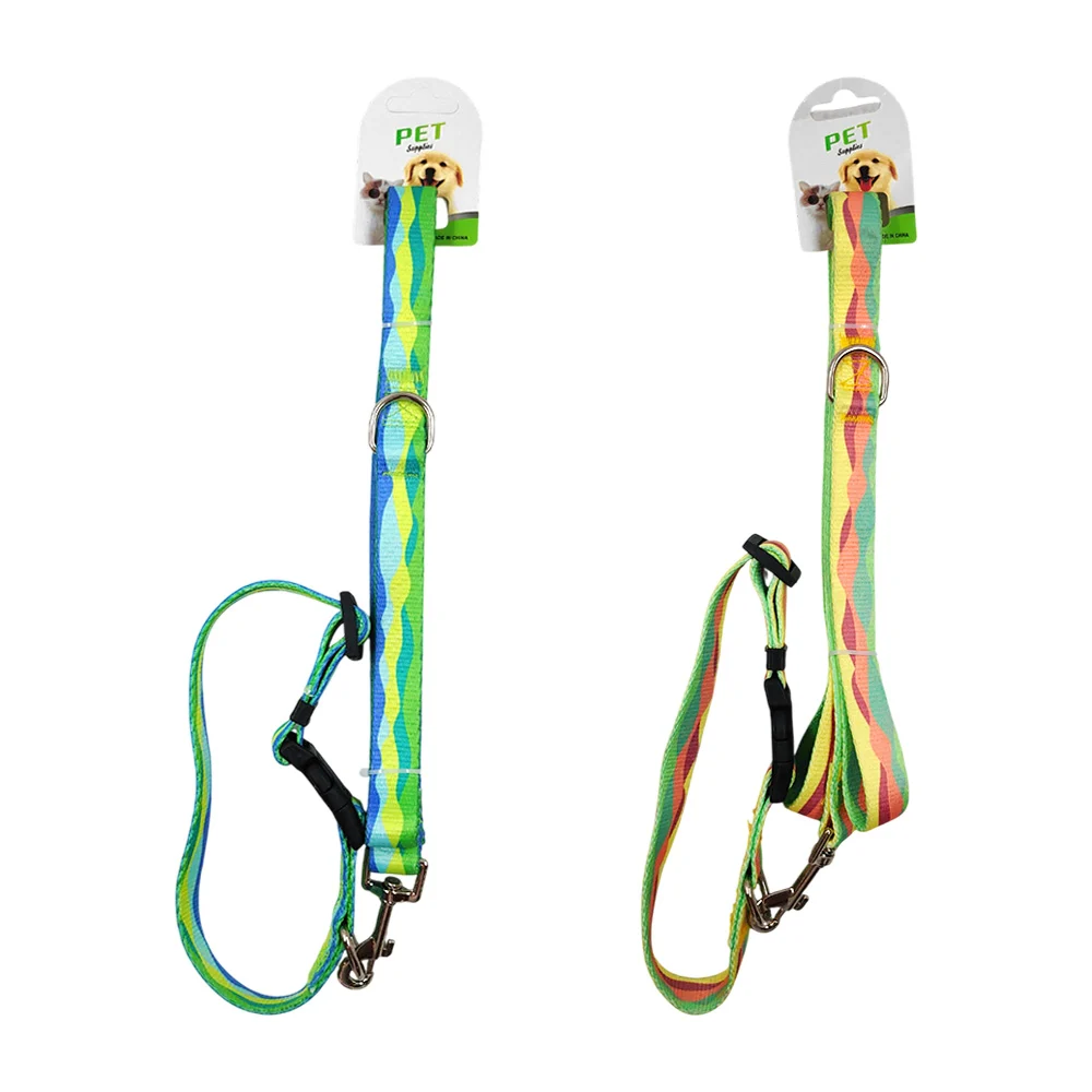 Set correa y collar ajustable con 2cm de ancho talla m para mascotas, variedad de diseños / bds006m / bds007m
