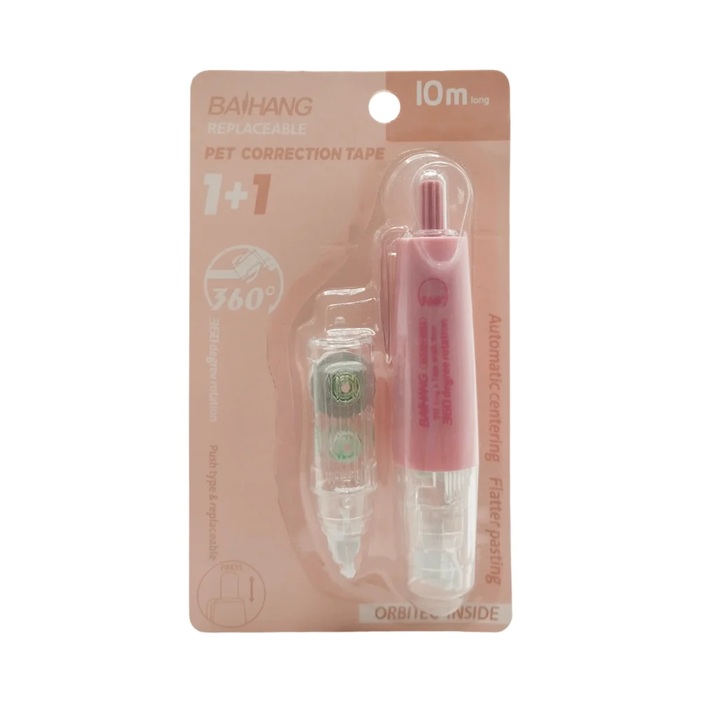 Corrector en cinta rotativo 360 grados + repuesto, variedad de colores 10x5mm / bh-155btx / bh-i55btx