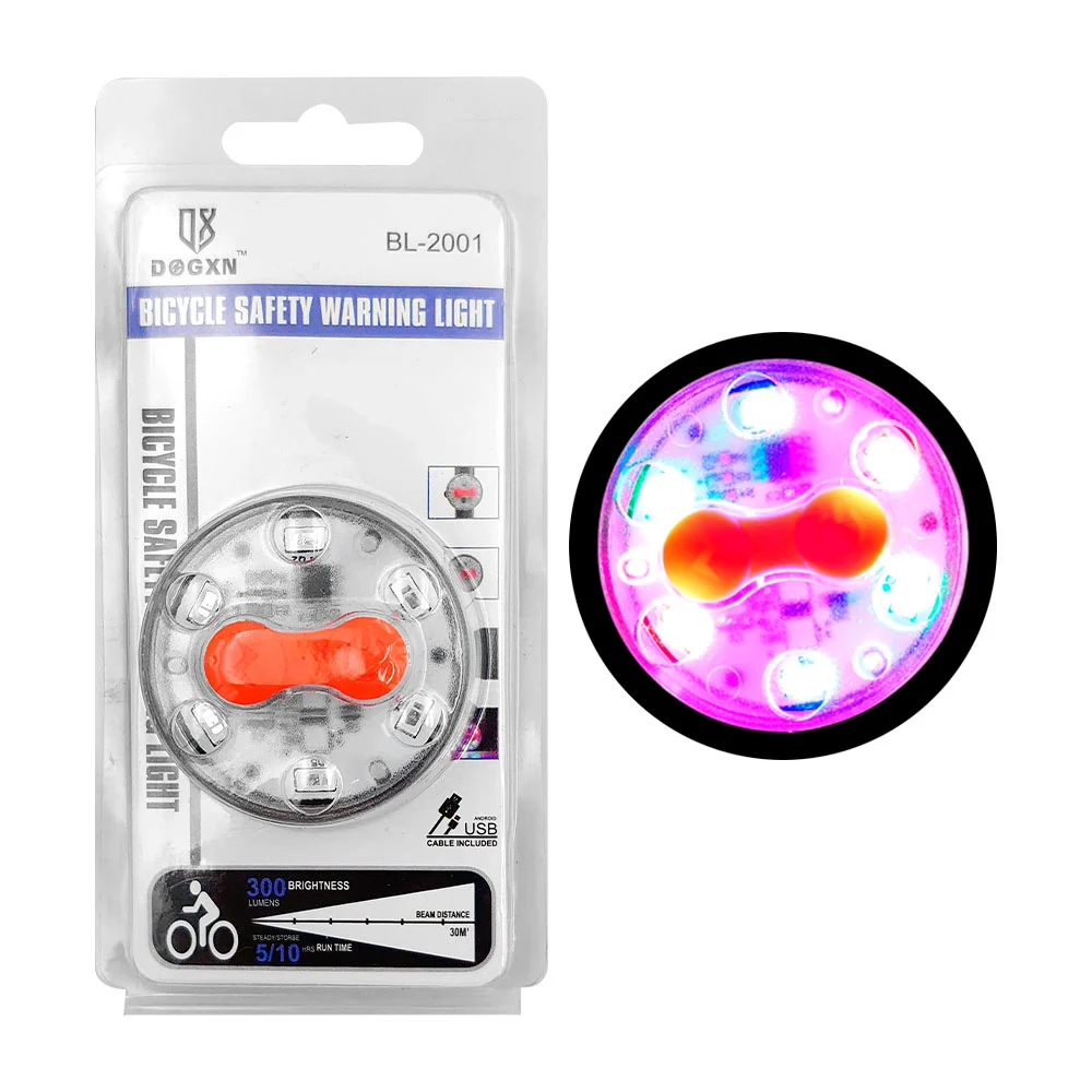 Lámpara redonda para bicicleta, recargable, ajustable, con diferentes estilos de iluminación, variedad de usos / dogxn / bl-2001