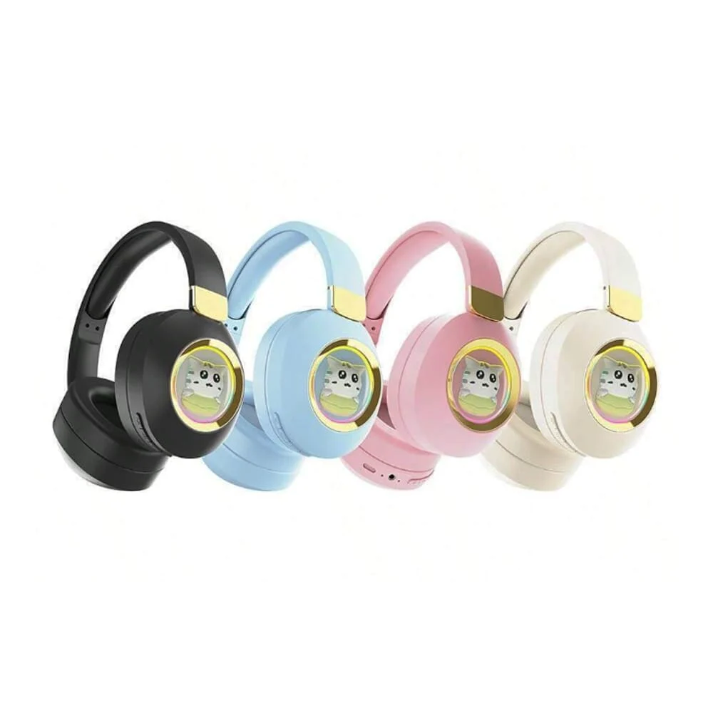 Audífonos diadema inalámbrica bluetooth plegable con luz rgb y entrada para tf, variedad de colores / bl013