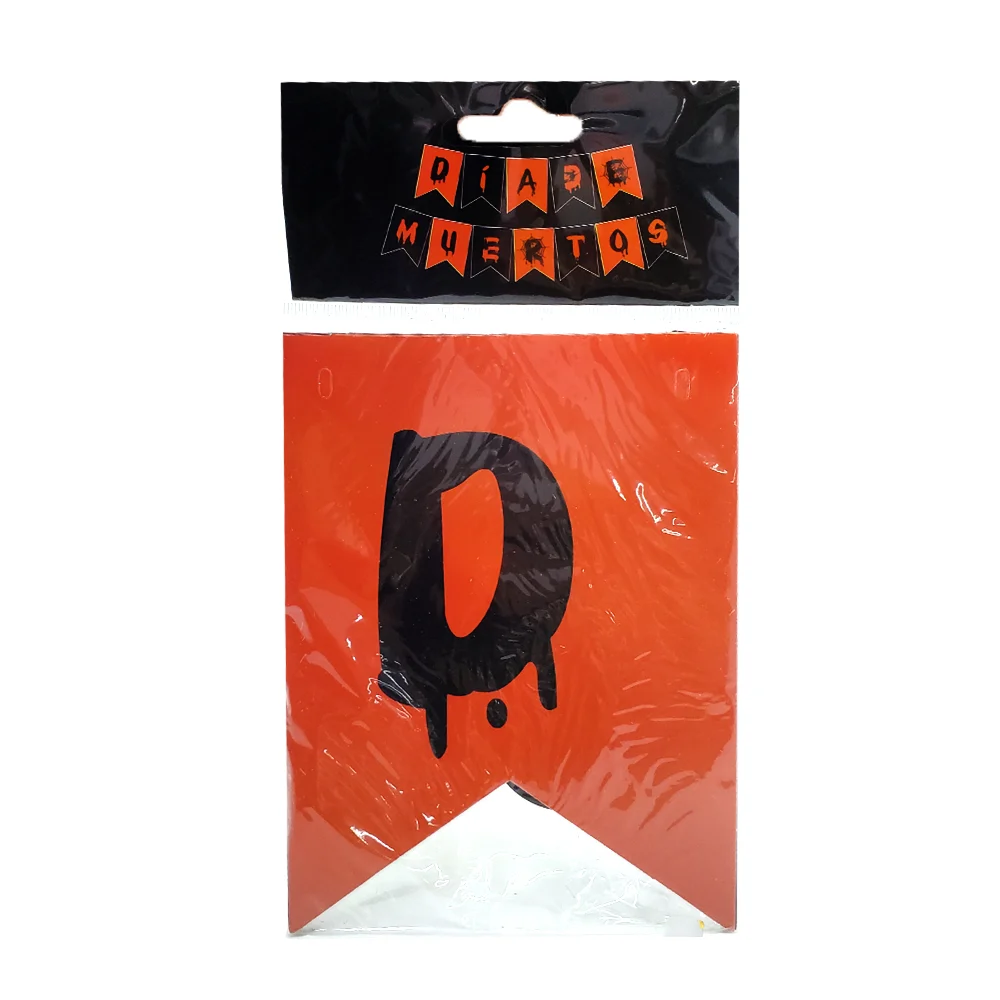 Banner banderín liso día de muertos, variedad de colores / bne-w-006