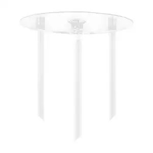 Soporte para pastel con base circular transparente y 3 popotes / bo-4…