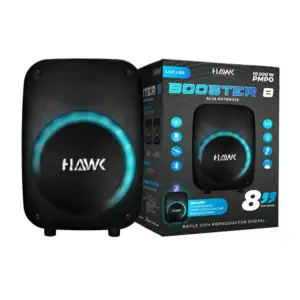 Bafle bocina hawk bluetooth de 8 pulgadas con, control remoto, luz le…