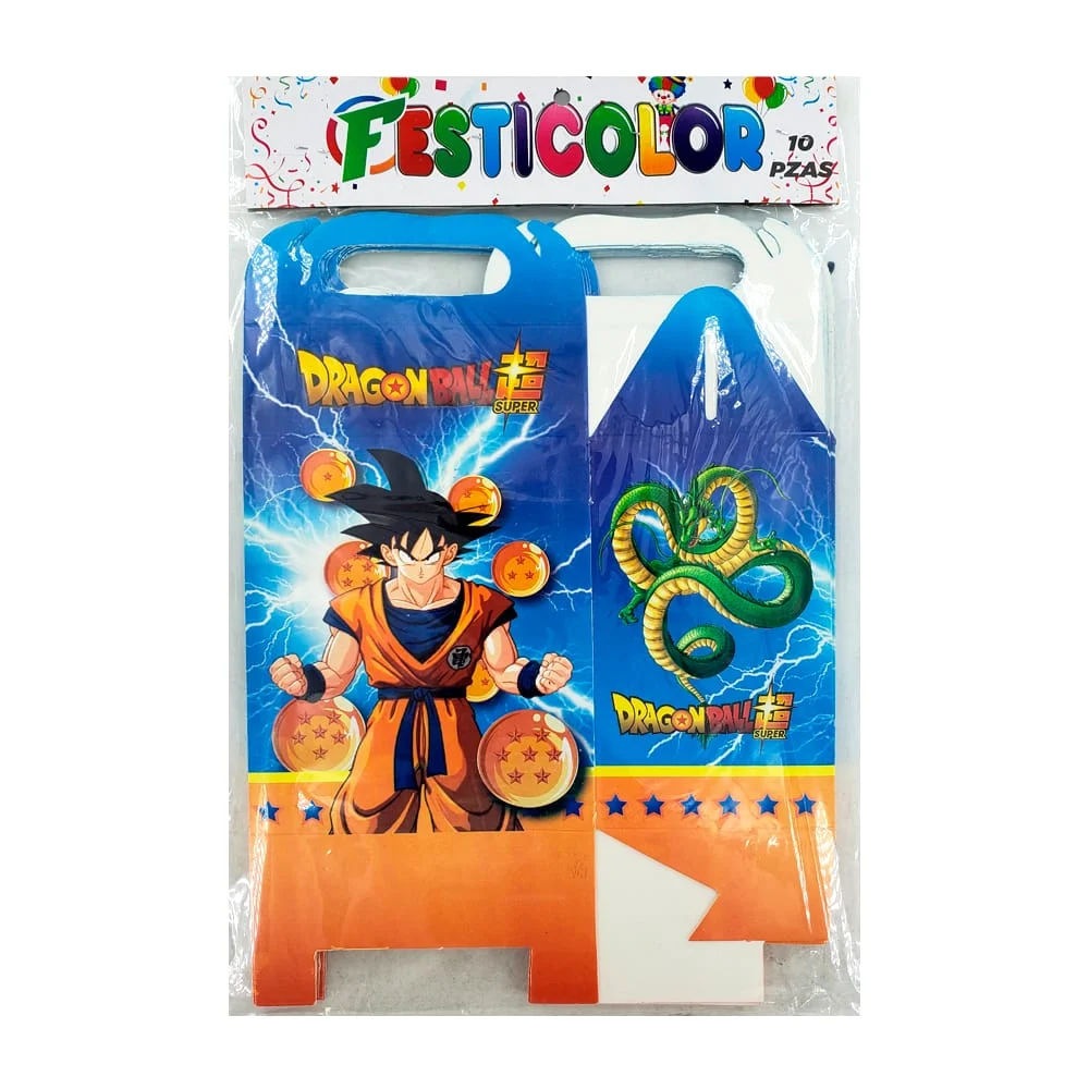 Paquete de 10 box lunch cajas loncheras festicolor armables de cartón con diseño de personajes 12.5x14.5cm, variedad de diseños/caja bolo/caja palomera/cajita feliz