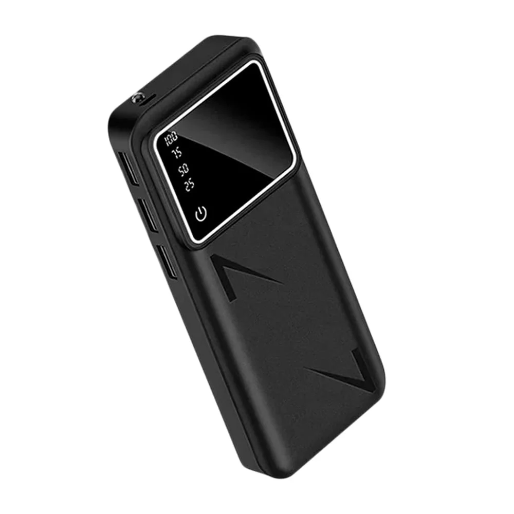 Power bank / batería recargable de litio portátil con indicador digital de batería, linterna led y 3 puertos usb 20000mah, variedad de colores / pb-014a